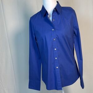 J. Crew Women's Vibrant Blue Button Down Shirt